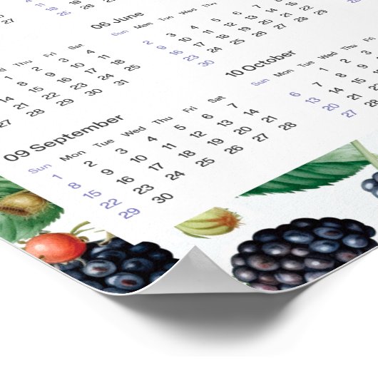 2024 Kalender Blackberry's Waterverf Poster (Hoek)