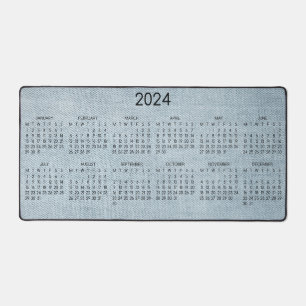 2024 Kalender Blauw Denim Foto Bureaumat