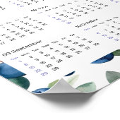 2024 Kalender  Blueberries Waterverf Poster (Hoek)