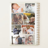2024 Kalender Blush Roze Goud Fotocollage Klein Planner (Achterkant)