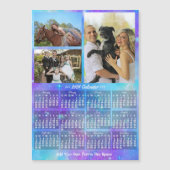 2024 Kalender Boho Waterverf Aangepaste Fotomagnee (Voorkant)