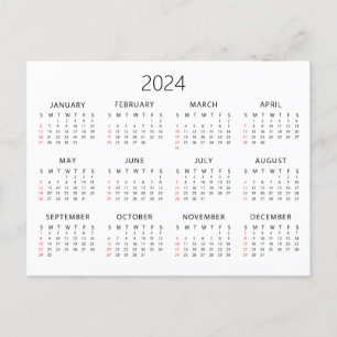 2024 kalender briefkaart