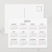2024 kalender  briefkaart (Voorkant / Achterkant)