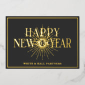 2024 Kalender Business Gelukkig Nieuwjaar Logo Folie Feestdagenkaart (Voorkant)