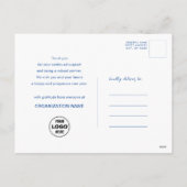 2024 Kalender Business Logo US Patriottisch Blauw  Feestdagenkaart (Achterkant)