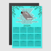 2024 Kalender - Christelijke Gebed Magnetische Kaa (Voorkant / Achterkant)