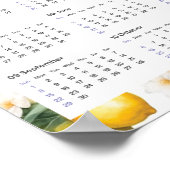 2024 Kalender Citroenboom Waterverf Poster (Hoek)