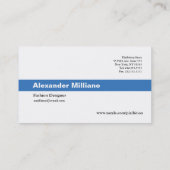 2024 Kalender Classic Visitekaartje Blauwe Streep (Achterkant)