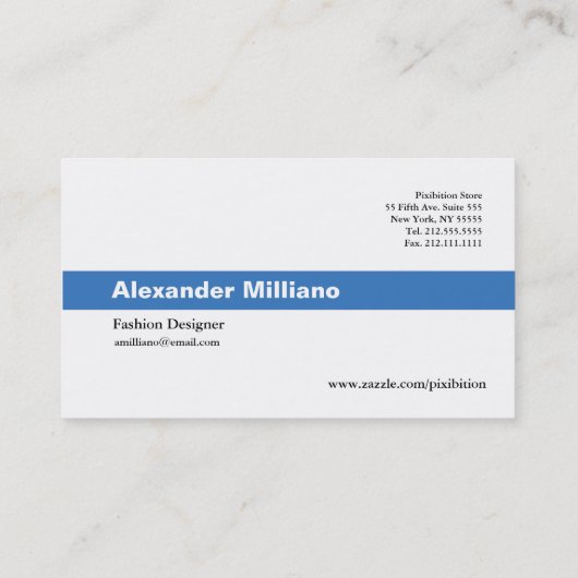 2024 Kalender Classic Visitekaartje Blauwe Streep (Achterkant)