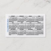 2024 Kalender Classic Visitekaartje Blauwe Streep (Voorkant)