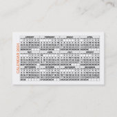 2024 Kalender Classic Visitekaartje Sinaasappel St (Voorkant)