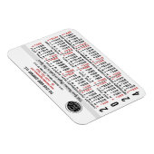 2024 Kalender Custom Business Logo Naam Wit Gemakk Magneet (Rechterzijde)