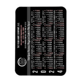 2024 Kalender Custom Business Logo Naam Zwart Gema Magneet (Verticaal)