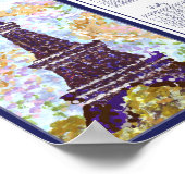 2024 Kalender Eiffeltoren Pointillisme Landschap Poster (Hoek)