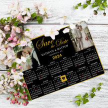 2024 Kalender Elegant Script 2 Foto Opslaan De Dat