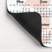 2024 Kalender Familie 7 Foto Collage Roze Eenvoudi Muismat (Hoek)