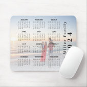 2024 kalender Familiefoto volledige overlay Muismat (Met muis)