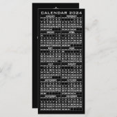 2024 Kalender Feestdagen Rack Kaart Black Tree (Voorkant / Achterkant)