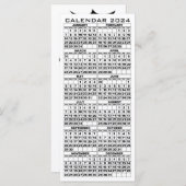 2024 Kalender Feestdagen Rack Kaart Leaf met envel (Voorkant / Achterkant)