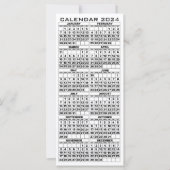 2024 Kalender Feestdagen Rack Kaart Leaf met envel (Voorkant)