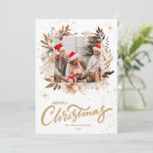 2024 Kalender Foto Aangepaste Kerstmis Feestdagenkaart (Staand voorkant)