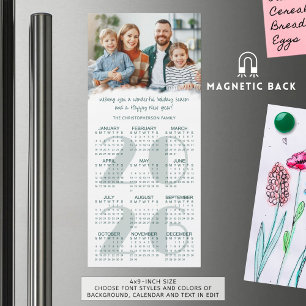 2024 Kalender Foto Aangepaste Kleur Kerst Kaart