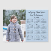 2024 Kalender Foto Gelukkig Nieuwjaar Lichtblauw (Voorkant)