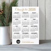 2024 Kalender Gold White Business Logo Feestdagenkaart