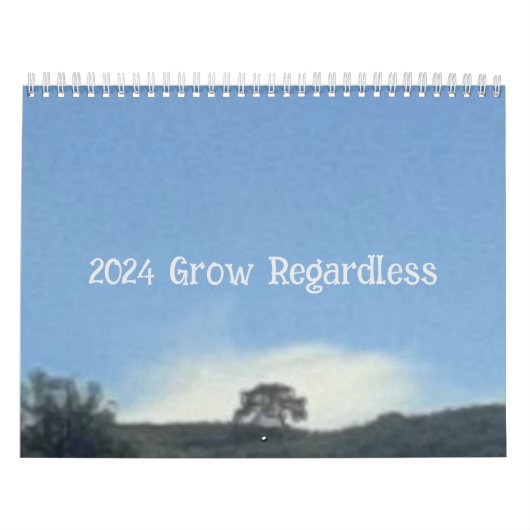 2024 Kalender groeien ongeacht ontwerp (Hoes)