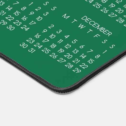 2024 Kalender Groene Kleur Achtergrond Bureaumat (Hoek)