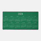 2024 Kalender Groene Kleur Achtergrond Bureaumat (Voorkant)