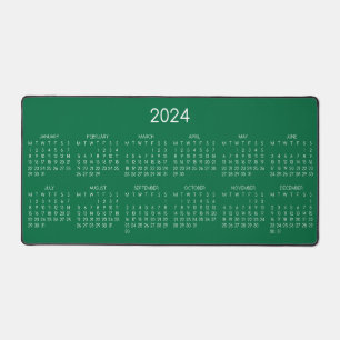 2024 Kalender Groene Kleur Achtergrond Bureaumat