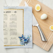 2024 Kalender Handdoek Bluebirds Vogelhuis ECC 3:1 (Quarter Fold)