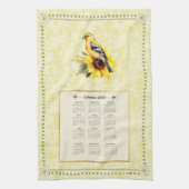 2024 Kalender Handdoek Geel Goudvink (Verticaal)