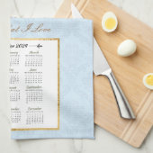 2024 Kalender Handdoek God zegene Amerika Vlag Pop (Quarter Fold)