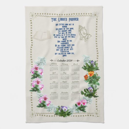 2024 Kalender Handdoek Het Gebed van de Heer (Verticaal)