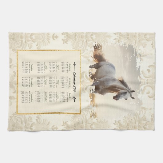 2024 Kalender Handdoek Paard (Horizontaal)