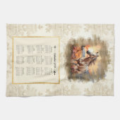 2024 Kalender Handdoek Paard in Zonsondergang (Horizontaal)