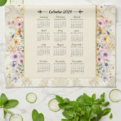 2024 Kalender Handdoek Sparrow met Wildbloemen (Gevouwen)