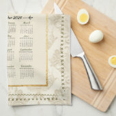 2024 Kalender Handdoek Thee Tijd of Aangepast Beri (Quarter Fold)