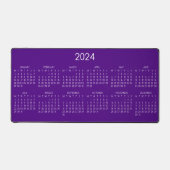 2024 Kalender Indigo Kleur Achtergrond Bureaumat (Voorkant)