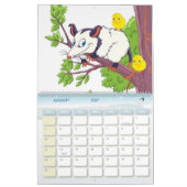 2024 Kalender Kleurrijke Kikker Opossum Bloemen (Jan 2027)