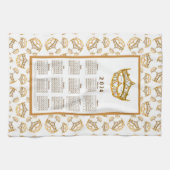 2024 Kalender Koningin van Harten Gold Crown Tiara Theedoek (Horizontaal)