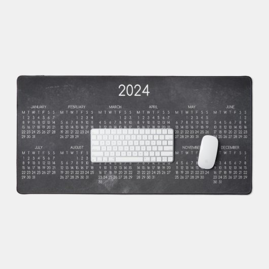 2024 Kalender Leraar Blank Chalkboard Design Bureaumat (Keyboard & Muis)