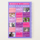 2024 Kalender Leuke Mod 12 Fotocollage Naam Klein Planner (Achterkant)
