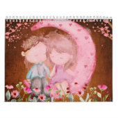 2024 Kalender, Liefde, Waterverf,  Papers Kalender (Hoes)