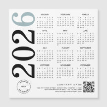 2024 Kalender Logo QR-code Blauw zwart bedrijf