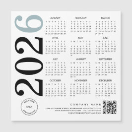 2024 Kalender Logo QR-code Blauw zwart bedrijf