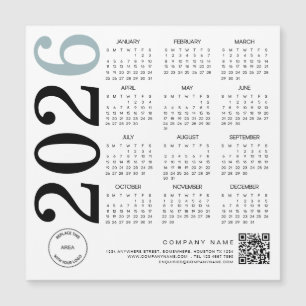 2024 Kalender Logo QR-code Blauw zwart bedrijf