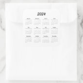 2024 Kalender Maandjaar Vierkante Sticker (Tas)